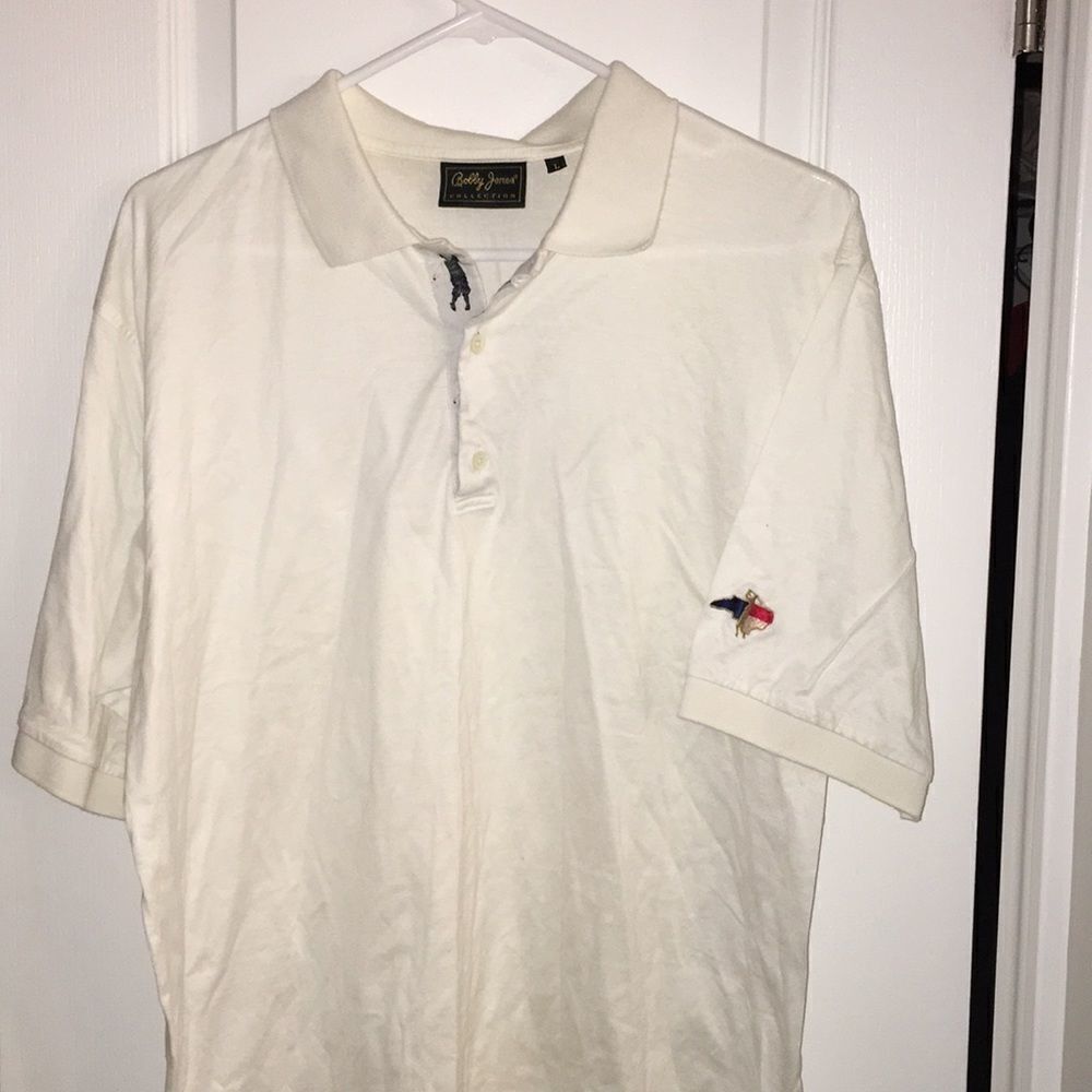 White North Carolina NC Amateur golf polo shirt L